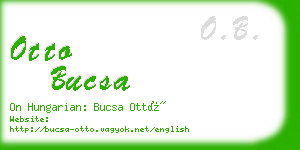 otto bucsa business card